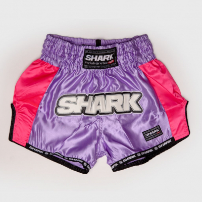 Shark Boxing Rainbow Short Muay Thai Morado-Rosa