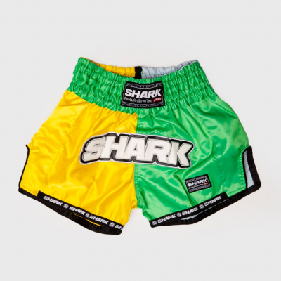 Shark Boxing Rainbow Short Muay Thai Sárga-Zöld