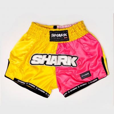 Shark Boxing Rainbow Short Muay Thai Amarillo-Rosa