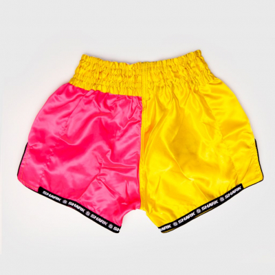 Shark Boxing Rainbow Short Muay Thai Gelb-Rosa