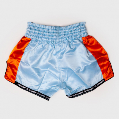 Shark Boxing Short Muay Thai Mc Laren Azul-Naranja