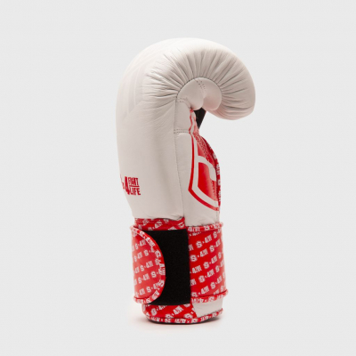 Shark Boxing X 4Life Boxing Glove Blanco-Rojo