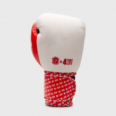 Shark Boxing X 4Life Boxing Glove Bianco-Rosso