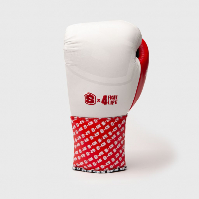 Shark Boxing X 4Life Lace Boxing Glove White-Red