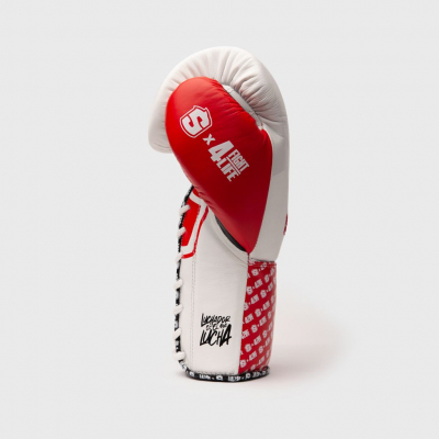 Shark Boxing X 4Life Lace Boxing Glove Bianco-Rosso