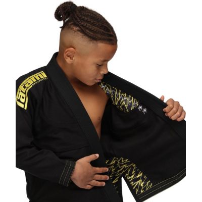 Tatami Kids Recharge Gi Negro-Amarillo