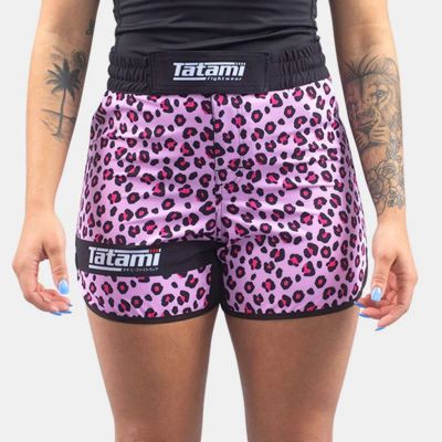 Tatami Ladies Recharge Fight Shorts Leopard Pink