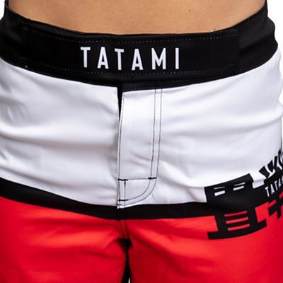 Tatami Ladies Super Grappling Shorts White-Red