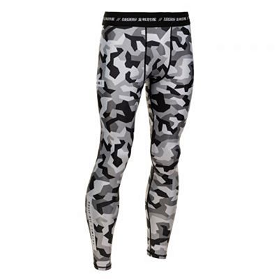 Tatami Rival White & Camo Grappling Spats Vit-Camo