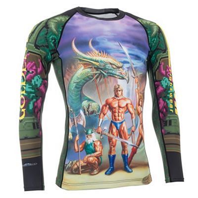 Tatami Sega Golden Axe Rash Guard Verde-Negro