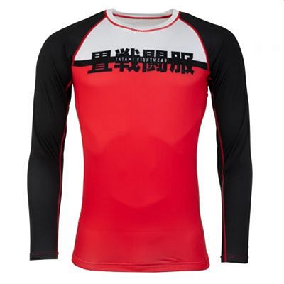 Tatami Super LS Rash Guard White-Red