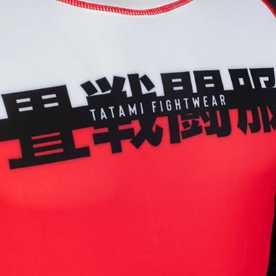 Tatami Super LS Rash Guard White-Red