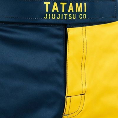 Tatami Supply Co Navy Grappling Shorts Navy Blue-Yellow