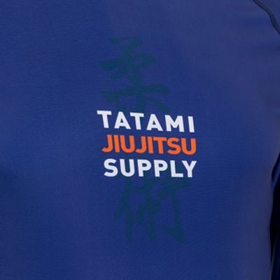 Tatami Tropic Navy LS Rash Guard Navy Blue-Orange