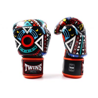 Twins Special Azteca Boxing Glove Negro-Multicolor