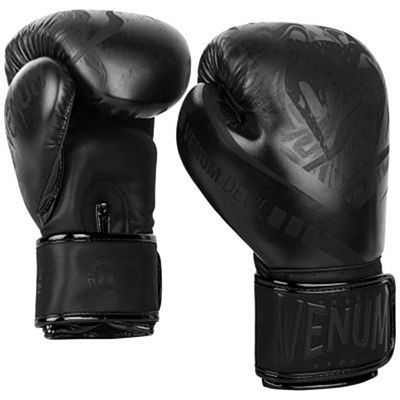 Venum Devil Boxing Gloves Black-Black