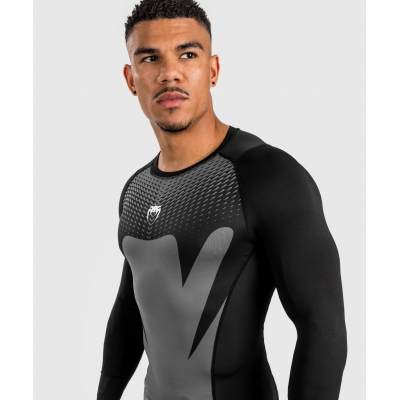 Venum Attack L/S Rashguard Schwarz-Grau