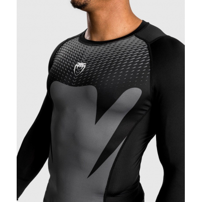 Venum Attack L/S Rashguard Negro-Gris