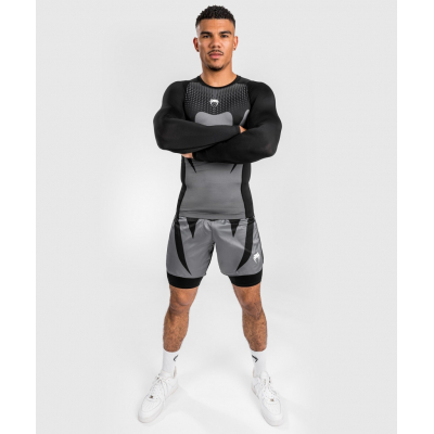 Venum Attack L/S Rashguard Black-Grey