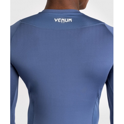 Venum Attack L/S Rashguard Navy Blu