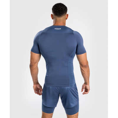 Venum Attack S/S Rashguard Navy Blu