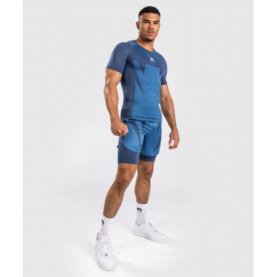 Venum Attack S/S Rashguard Bleu Marine