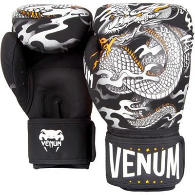 Venum Dragons Flight Boxing Gloves Black-White