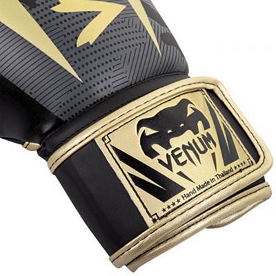 Venum Elite Boxing Gloves Grey-Gold