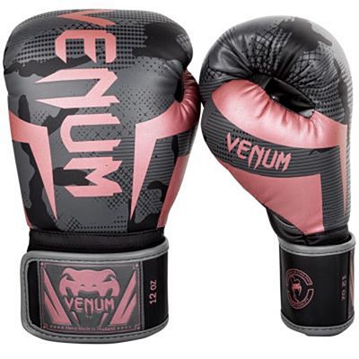 Venum Elite Boxing Gloves Grey-Pink