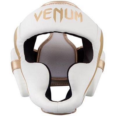 Venum Elite Headgear Blanco-Oro