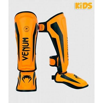 Venum Elite Shin Guards Kids Orange