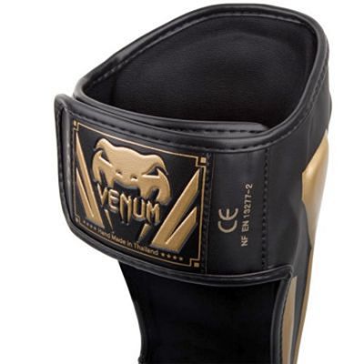 Venum Elite Standup Shinguards Negro-Oro