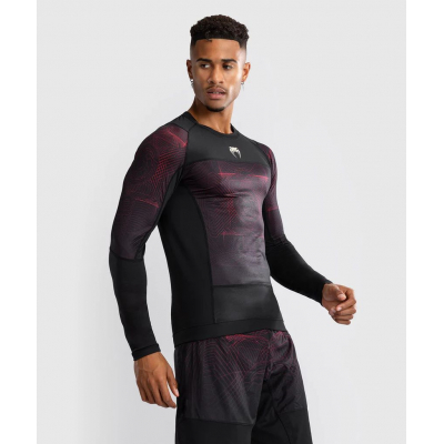 Venum G-Fit Air Mens Long Sleeve Rashguard Nero-Rosso