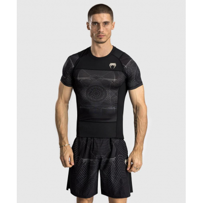 Venum G-Fit Air Mens Short Sleeve Rashguard Nero-Marrone