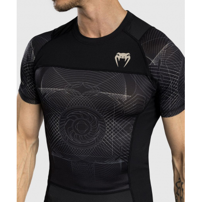 Venum G-Fit Air Mens Short Sleeve Rashguard Nero-Marrone