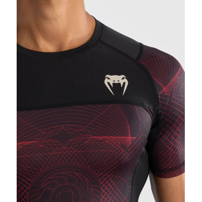 Venum G-Fit Air Mens Short Sleeve Rashguard Nero-Rosso