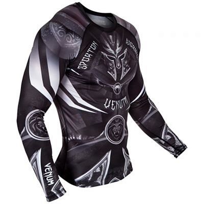 Venum Gladiator 3.0 Rashguard LS Negro-Blanco