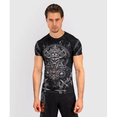 Venum Gladiator 5.0 Mens Short Sleeve Rashguard Negro-Gris