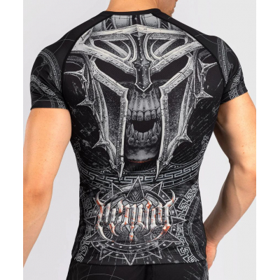 Venum Gladiator 5.0 Mens Short Sleeve Rashguard Preto-Cinza