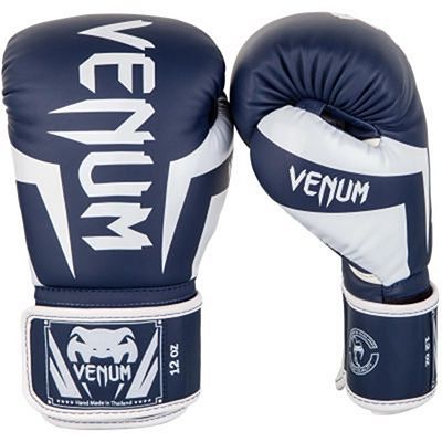 Venum Guantes Boxeo Elite White-Navy Blue
