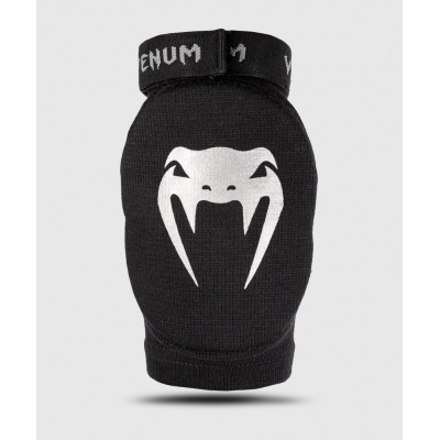 Venum Kontact Elbow Guards Negro-Plata