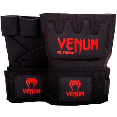 Venum Kontact Gel Glove Wraps Negro-Rojo