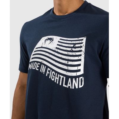 Venum Made In Fightland TShirt Navy Blue-White