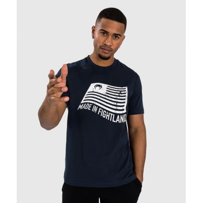 Venum Made In Fightland TShirt Navy Blue-White