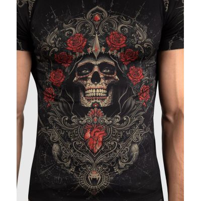 Venum Santa Muerte 5.0 Mens Short Sleeve Rashguard Preto