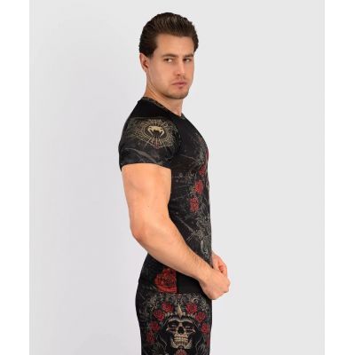 Venum Santa Muerte 5.0 Mens Short Sleeve Rashguard Preto