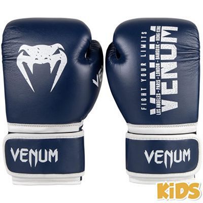 Venum Signature Kids Boxing Gloves Blue-White