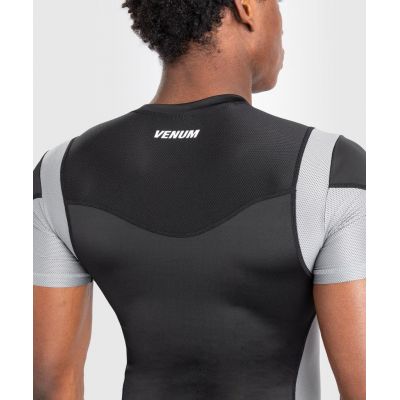 Venum Tempest Mens Short Sleeve Rashguard Nero-Grigio