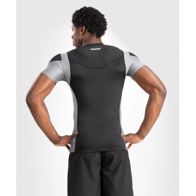 Venum Tempest Mens Short Sleeve Rashguard Negro-Gris