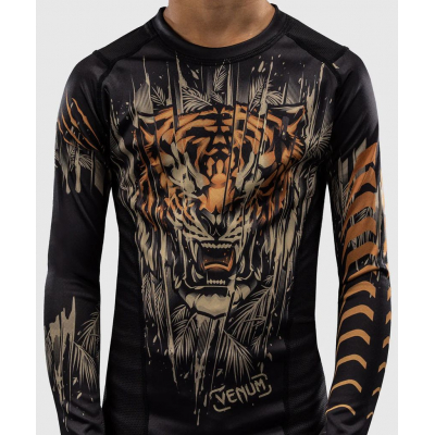 Venum Tiger Kids Long Sleeve Rashguard Negro